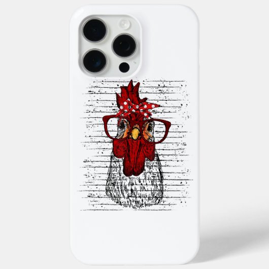Kip met bandana hoofdband en bril schattig Case-Mate iPhone case (Achterkant)