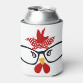 Kip met bril Face Blikjeskoeler (Blikje Voorkant)