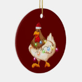 Kip met Pet licht kerstmis Keramisch Ornament (Rechts)