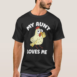 Kip Mijn tante houdt van me voor neef en nicht T-shirt