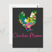 Kip-moeder bij boerenboer briefkaart (Voorkant / Achterkant)