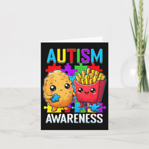 Kip Nugget en friet Autisme Bewustzijn van Kaart