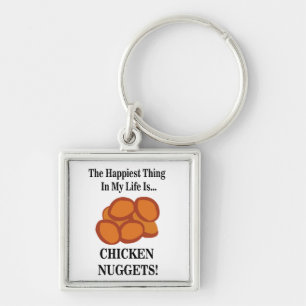 Kip Nugget Fast Food Grappige Kip Nugget Sleutelhanger