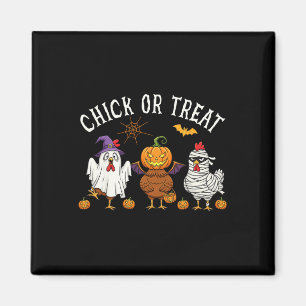 Kip of Behandeling Grappig Halloween Kip Kostuum H Magneet