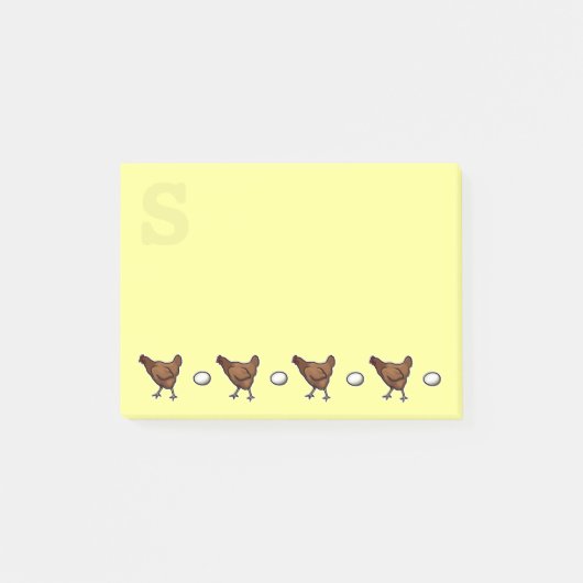 Kip of de eieren? Monogrammen Post-it® Notes (Voorkant)