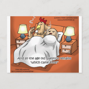 Kip of ei eerst? Grappige cadeaus en T-shirts Briefkaart