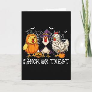 Kip of snoep grappige Halloween pompoen spook Kaart