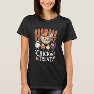 Kip of snoep Leuke Halloween Heks Griezelige Kip T-shirt
