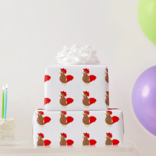 Kip ontwerp cadeaupapier