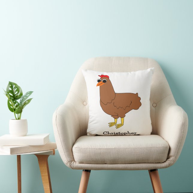 Kip ontwerp gepersonaliseerd kussen (Stoel)