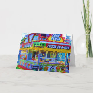 Kip op een stok bij de Markt van de Staat van Kaart