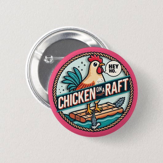 Kip op een vlot Button (Voorkant /achterkant)