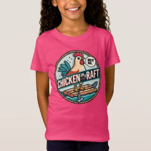 Kip op een vlot t-shirt