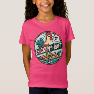 Kip op een vlot t-shirt