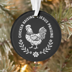 Kip opvoeden & Jezus prijzen Ornament