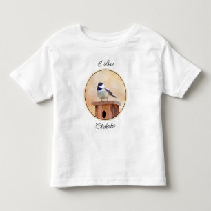 Kip over vogelschilderende oorspronkelijke vogelku kinder shirts