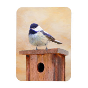 Kip over vogelschilderende oorspronkelijke vogelku magneet
