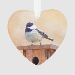 Kip over vogelschilderende oorspronkelijke vogelku ornament