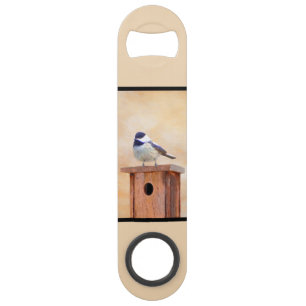 Kip over vogelschilderende oorspronkelijke vogelku speed flessenopener