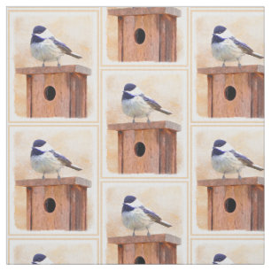 Kip over vogelschilderende oorspronkelijke vogelku stof
