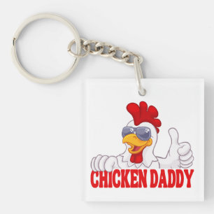 Kip papa kip papa vader kip liefhebber sleutelhanger