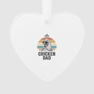 Kip Papa Vintage Zonsondergang Grappige Kippenlief Ornament