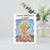 Kip Partycentrum Aankondigingskaart (Staand voorkant)