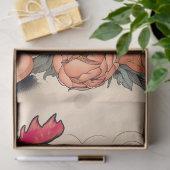 Kip Portret in Bloemen 6 Decoupage Papier (Geschenk)