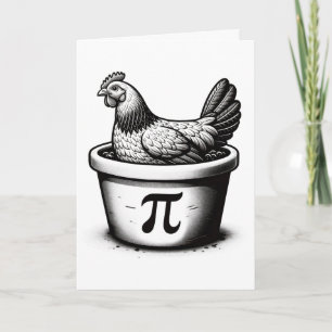 Kip Pot Pastei Grappige Wiskunde Pun Kip Pot Pi Da Kaart