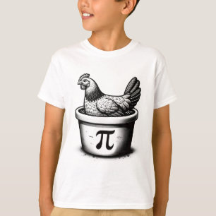 Kip Pot Pastei Grappige Wiskunde Pun Kip Pot Pi Da T-shirt