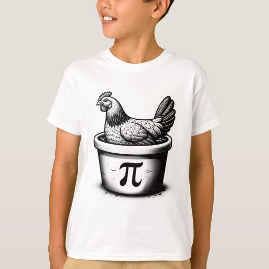 Kip Pot Pastei Grappige Wiskunde Pun Kip Pot Pi Da T-shirt (Voorkant)