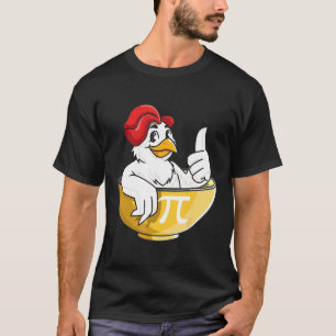 Kip Pot Pastei Kip Wiskunde Geek Nerd T-shirt