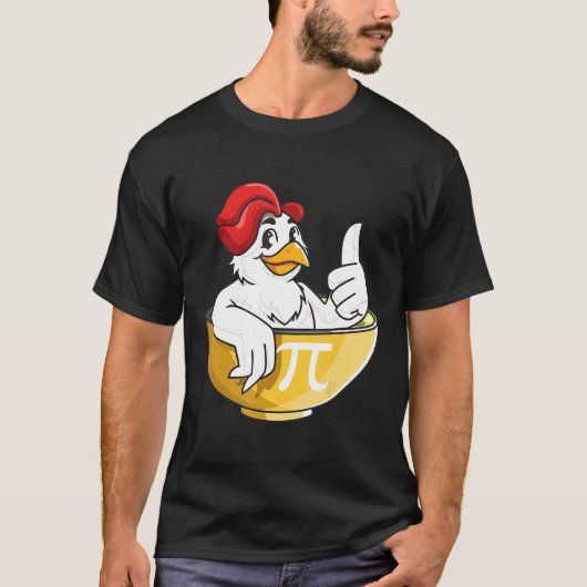 Kip Pot Pastei Kip Wiskunde Geek Nerd T-shirt (Voorkant)