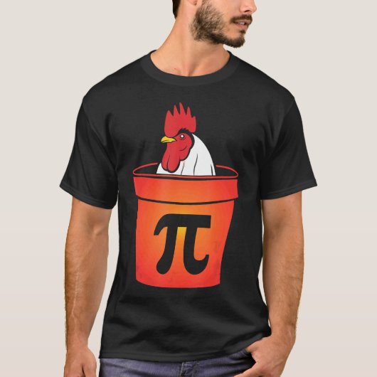 Kip Pot Pie Pot Pi Wiskunde Taart T-shirt (Voorkant)