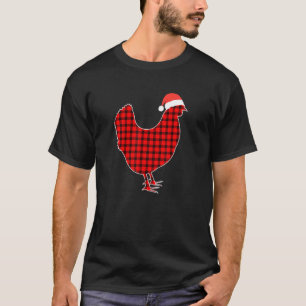 Kip Rode Buffalo Plaid Dier Matchende Pyjama T-shirt