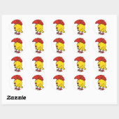 kip ronde sticker (Vel)
