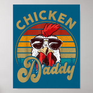 Kip-shirt Haan Vader Vintage Boer Grappig D Poster