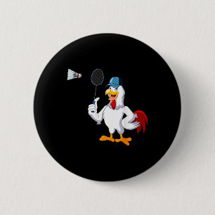 Kip spelen Badminton Kostuum Badminton Speler Ronde Button 5,7 Cm