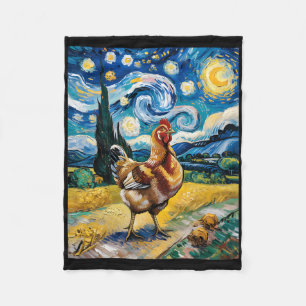 Kip Starry Night Van Gogh Stijl Hennenboerderij Ku Fleece Deken