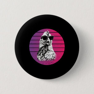 Kip Sungles Cool Schets Veren Humor Dier Ronde Button 5,7 Cm
