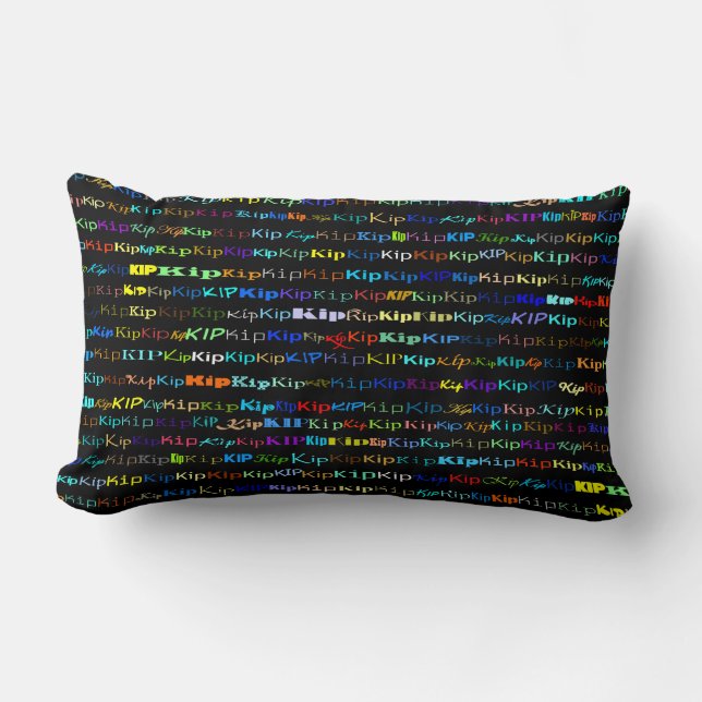 Kip Text Design I Lumbar Pillow Kussen (Voorkant)