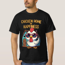 Kip Thuis = Geluk – Cute Zonnebril T-Shirt