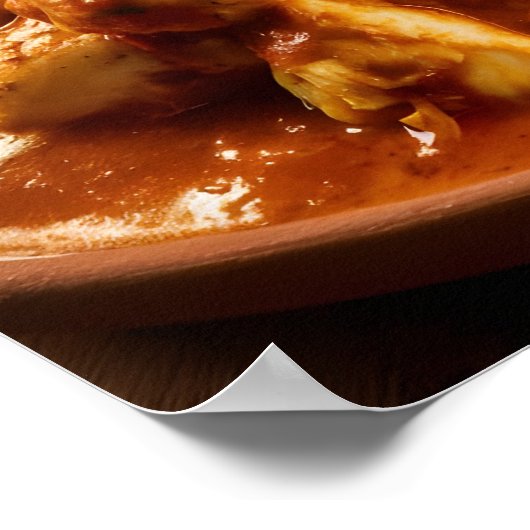 Kip Tikka Masala Curry met Rijst Poster (Hoek)