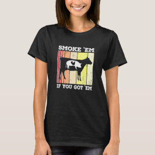Kip Varken Rundvlees Rook Em Griller Pitmaster Rok T-shirt