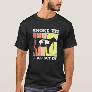 Kip Varken Rundvlees Rook Em Griller Pitmaster Rok T-shirt