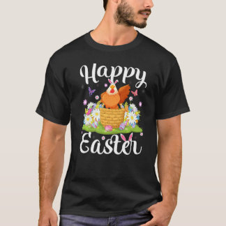 Kip Vogel Paaseieren Jagen Bloemstuk Kip Gemakkeli T-shirt