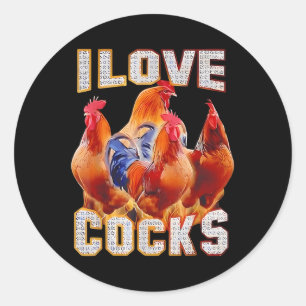 Kip waar ik van hou ronde sticker