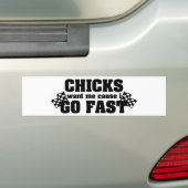 Kip wil me omdat ik snel ga bumpersticker (Op auto)
