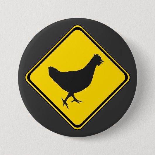 Kip Xing. Ronde Button 7,6 Cm (Voorkant)