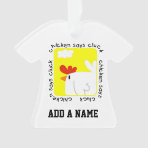 Kip zegt Cluck Ornament